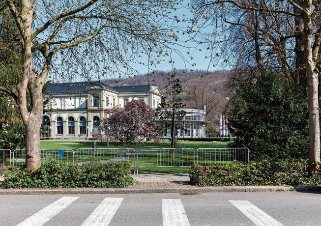 Der Kurpark in Baden wurde Anfang April gesperrt.