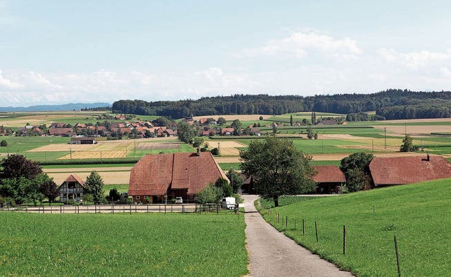 Blick von Unterramsern quer übers Limpachtal in die bernische Ortschaft Limpach. Für die Gestaltung des Raums im Tal braucht es eine kantonsübergreifende Zusammenarbeit.