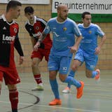 Die Uzwiler (in blau) spielen kommende Saison erstmals in der Futsal Premier League. (Bild: Beat Lanzendorfer)