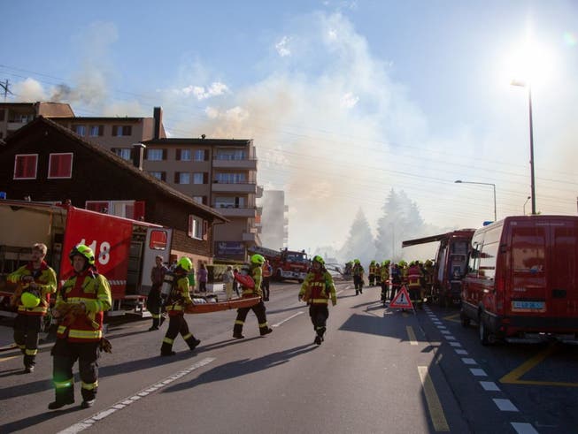 In Luzern brannte der Dachstock eines Wohnhauses.