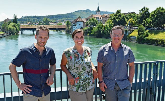 Das sind die Macherin und die beiden Macher des «SommerSpass» (von rechts): Jürgen Hofer (Solothurn Tourismus) , Andrea Portmann (Aargau Tourismus) und Michael Kumli (Baselland Tourismus).