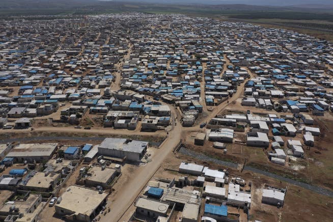 Ein syrisches Flüchtlingslager an der Grenze zur Türkei in einer Aufnahme vom April des letzten Jahres.