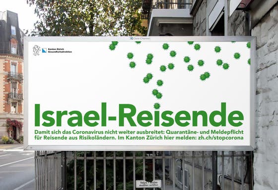 Wegen Plakatkampagne Zur Quarantanepflicht Israels Botschafter Interveniert Beim Kanton Zurich Luzerner Zeitung