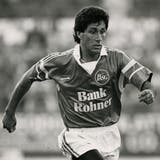 Hugo Rubio wurde vom «St.Galler Tagblatt» schon nach seinem ersten Ernstkampf für Grünweiss als «Diamant» bezeichnet. Er spielte zwischen 1989 und 1991 für den FC St. Gallen. In insgesamt 66 Spielen für die «Espen» erzielte der chilenische Flügelstürmer 18 Tore. (Archiv «St.Galler Tagblatt»)