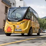 In Sion verkehren seit vier Jahren selbstfahrende Busse. (Bild: Cyril Zingaro/ Keystone (Sion, 28.5.2018))