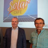 Peter Meier, Energiegenossenschaft Winterthur, Michael Haldemann, Energiestadt Aadorf und Kurt Gnehm, Präsident Solargenossenschaft Aadorf. ((Bild: Kurt Lichtensteiger))