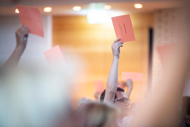 Die Delegierten der CVP stimmen in Aadorf grossmehrheitlich gleich.