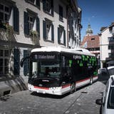 Auf seinem Weg vom Abacus-Platz in Wittenbach zum St.Galler Hauptbahnhof fährt der 11er-Bus durchs Klosterviertel – nur am Sonntag nicht. (Bild: Michel Canonica)
