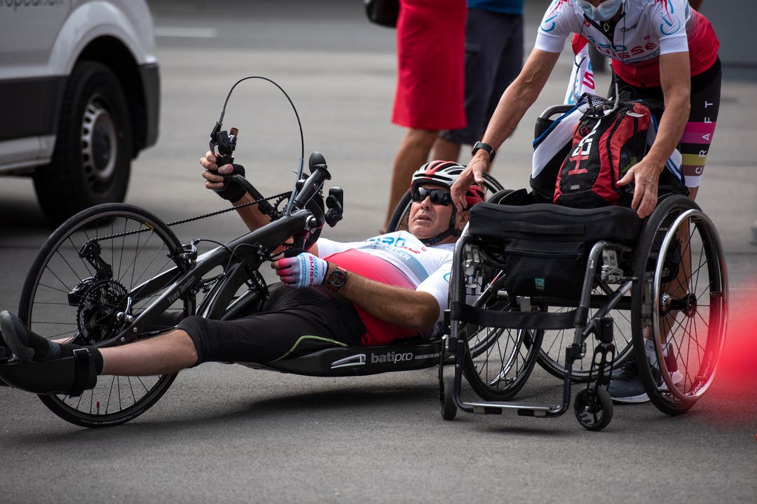 In Kriens startete der Rollstuhl-Marathon «Girosuisse» quer durch die Schweiz.