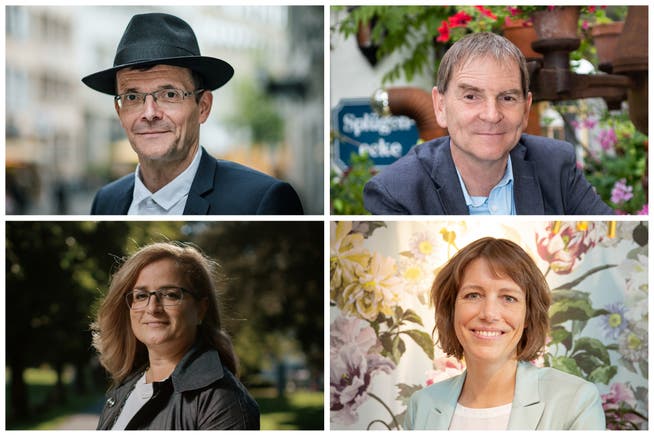 Markus Buschor, Peter Jans, Maria Pappa, Sonja Lüthi – vier von fünf Stadtratsmitgliedern stellen sich der Wiederwahl.