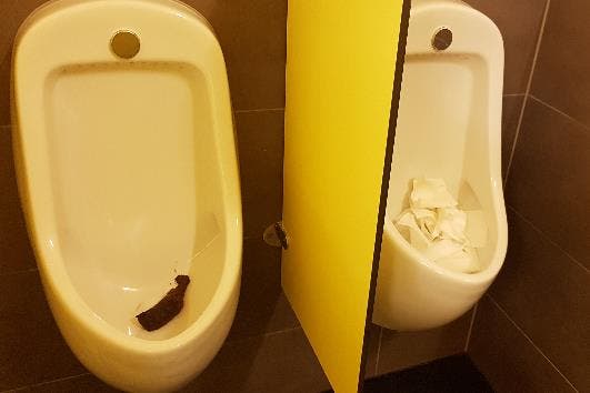 Öffentliche WCs wurden verschmutzt und mutwillig verstopft.