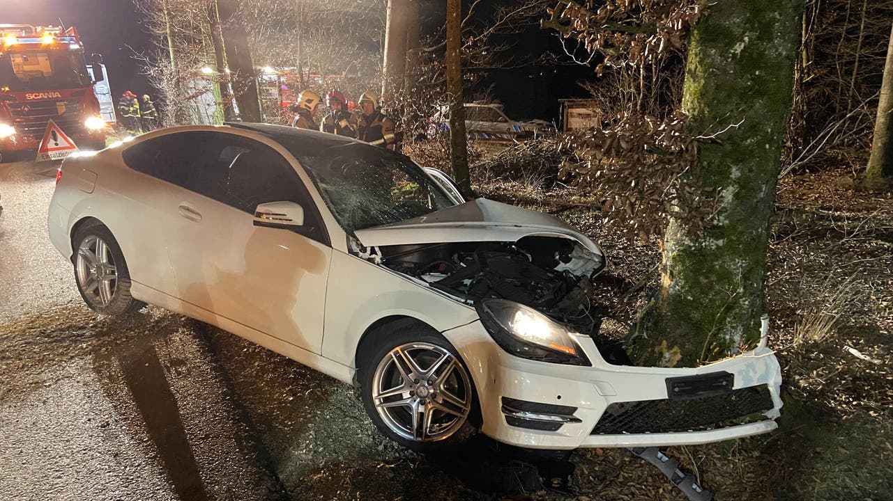 Lengnau AG, 9. Januar: Stark alkoholisiert und mutmasslich unter Drogeneinfluss prallte ein Automobilist gegen einen Baum. Er wurde leicht verletzt. Am Auto entstand grosser Schaden.