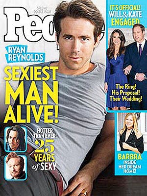 Der Schönling zierte schon manche Zeitschrift Ryan Reynolds auf dem Cover des People-Magazin.