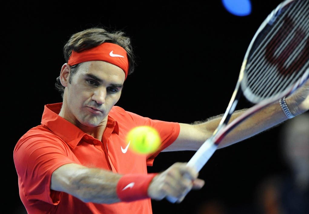  Zielgenau: Roger Federer.