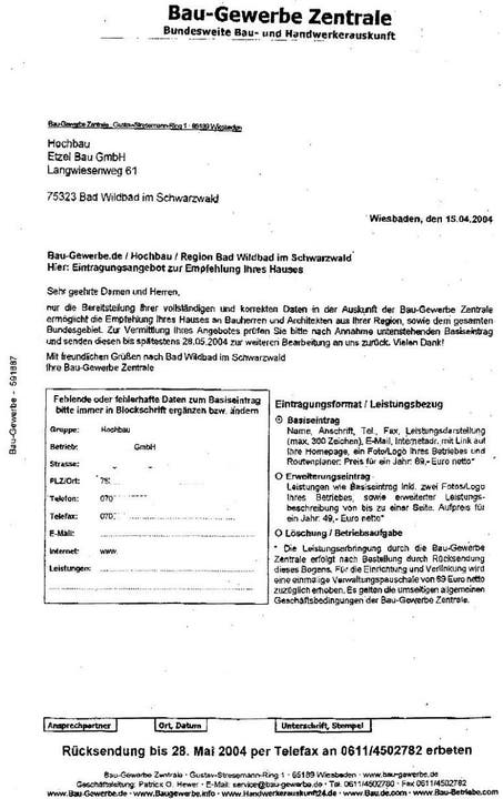  Solche Formulare werden in Deutschland immer wieder verboten