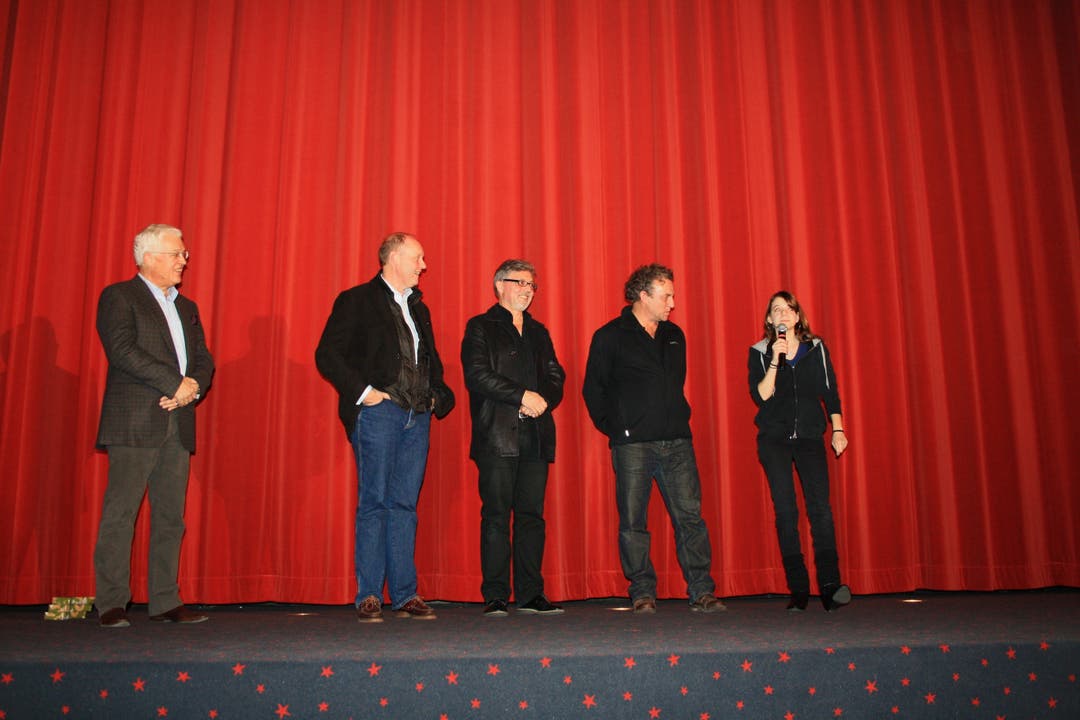 Filmpremiere in Baden mit Marco Rima Peter Sterk, Hans Syz, Jürg Ebe, Marco Rima und Jasmin