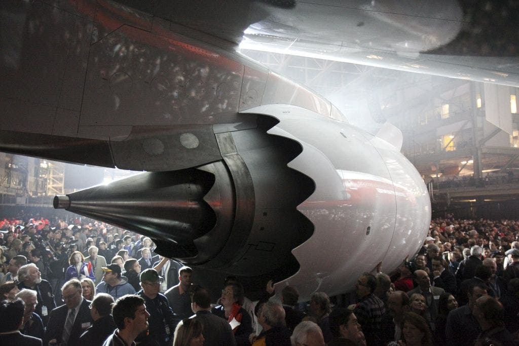Die neue Generation des legendären 747-Fliegers von Boeing bei der Präsentation in den USA