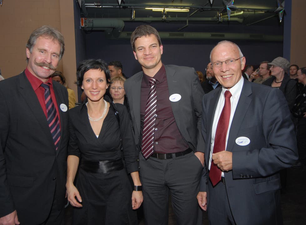 Partnerschaft Partnerschaft: Die Nationalrätin aus Obersiggenthal und Ammann Max Läng (r.) mit Jean-Didier Roch (l.), Gemeinderat, und Damien Revaz, Gemeinderatspräsident von St-Maurice.