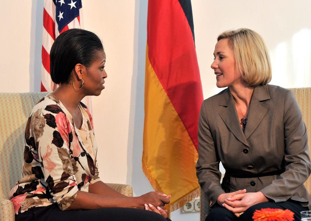Gipfeltreffen US-Firstlady Michelle Obama mit der deutschen Präsidenten-Gattin Bettina Wulff