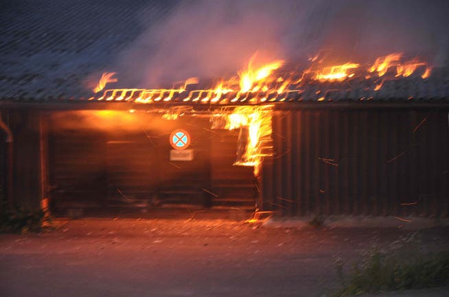 Brand eines Lagerschuppens an der Baselstrasse in Solothurn
