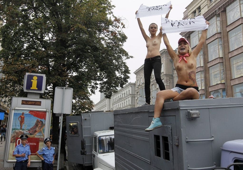 Die Anhängerinnen von Timoschenko demonstrierten schon am 16. August