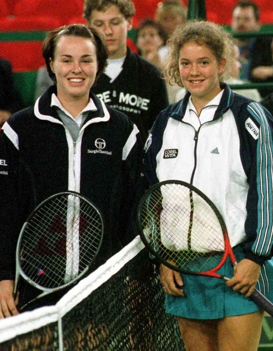 1998 mit Martina Hingis in München vor ihrem Spiel im Rahmen des Grand Slam Cups
