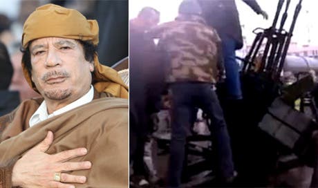 Gaddafi ist in Bedrängnis Während 20 Minuten hielt Gaddafi heute Nachmittag eine wirre Rede am Telefon, während sich der Ring von Demonstranten, die Stadt um Stadt erobern, immer enger um Tripolis zieht.