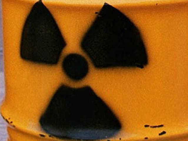 Alarm wegen Symbol für Radioaktivität