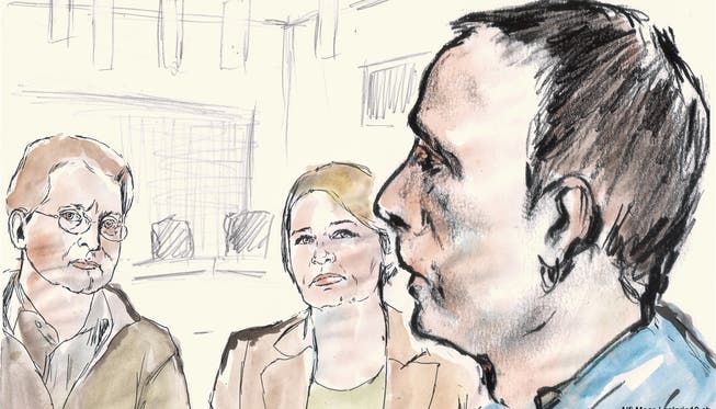Während des Prozesses sahen Lucies Eltern, Roland und Nicole Trezzini, von Zeit zu Zeit zum Mörder ihrer Tochter, Daniel H. Alfi Moor