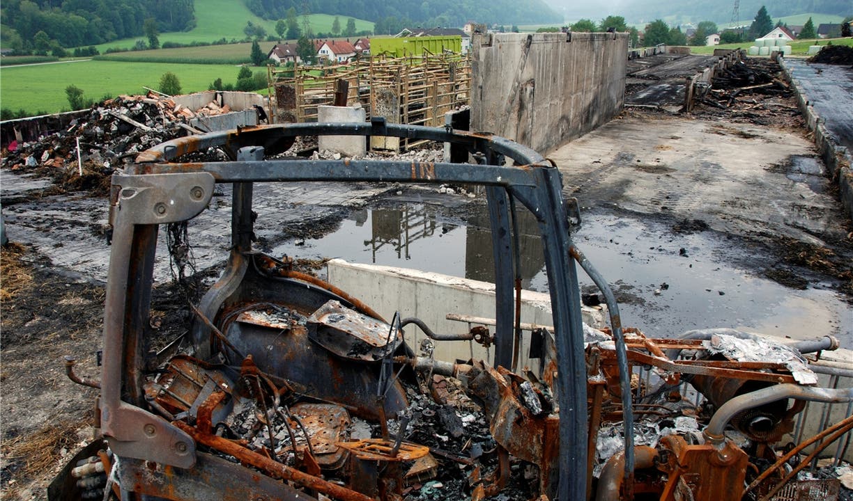 50 Tiere fanden in Herbetswil den Flammentod: Die Bilder der Zerstörung