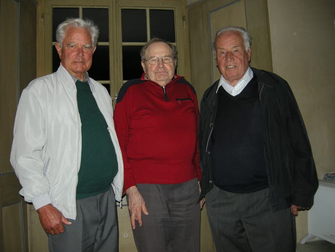 Sie wurden geehrt (v.r.) Bruno Rudolf, Werner Stooss und Heinz Studer.