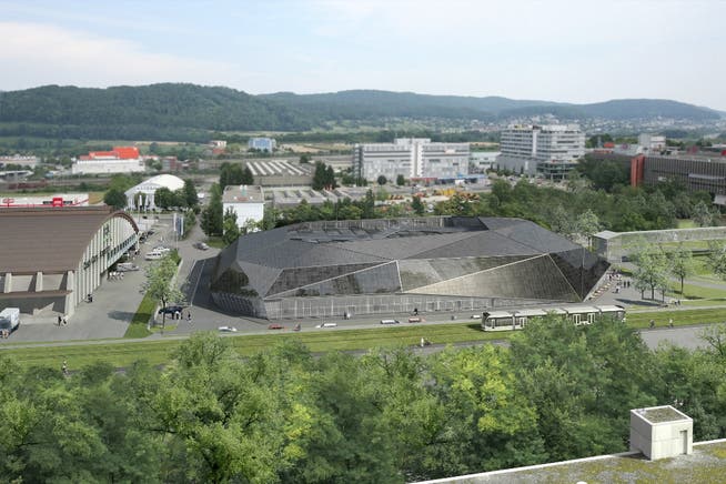 Umwelt Arena im Industriegebiet von Spreitenbach.