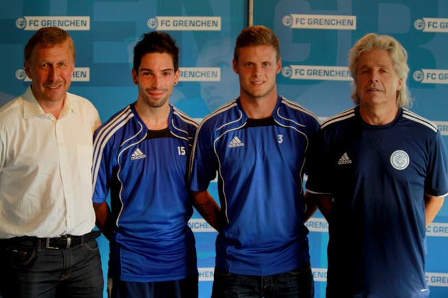 v.l.n.r.: Peter Baumann (Sportlicher Leiter), Cristian Miani, Ivo Zangger und Max Rüetschli (Trainer).