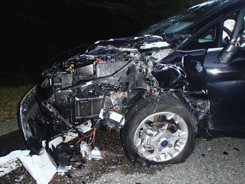 Verkehrsunfall in Rupperswil: 19-Jähriger verliert Herrschaft über seinen Wagen und crasht in entgegenkommenden PW.