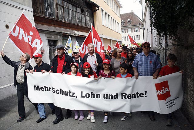  Rund 350 nahmen am Solidaritätsumzug durch Vor- und Altstadt teil.
