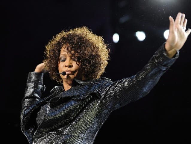 Whitney Houston bei einem Konzert in Hamburg im Mai 2010