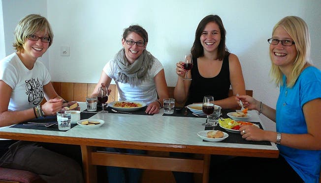 Franziska Peterhans, Bianca Schellenberg, Katrin Vogt und Kathrin Weber essen für einmal glutenfrei.