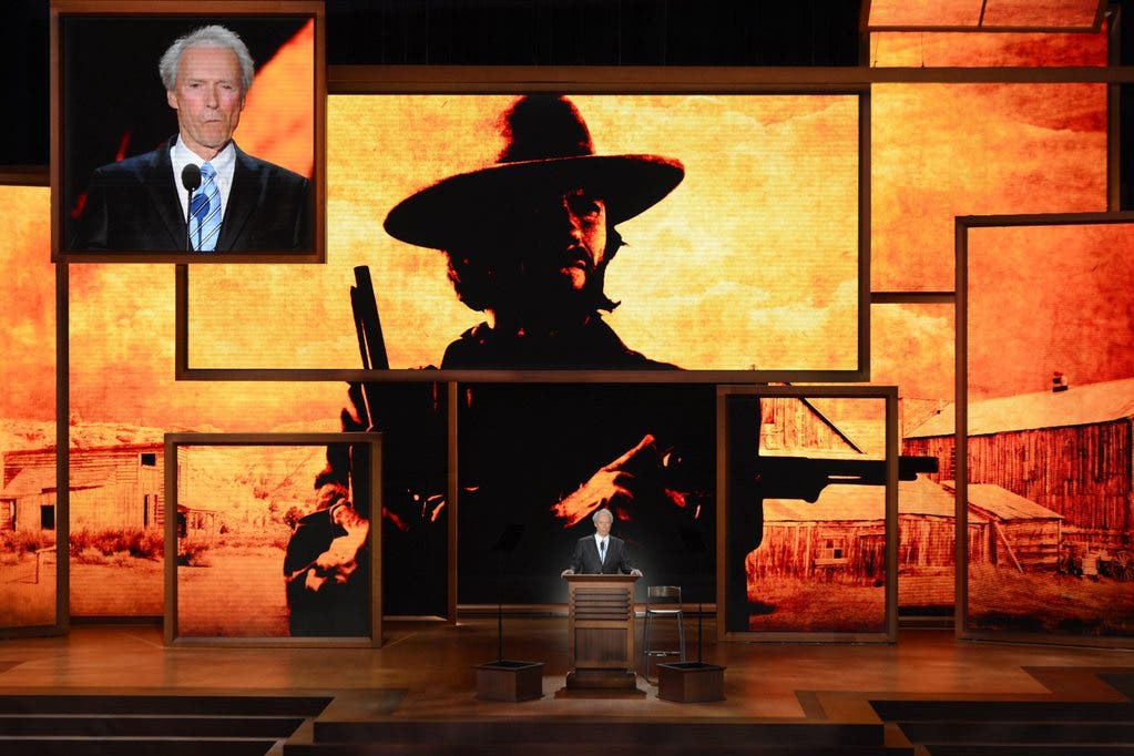 Clint Eastwood bei seiner Rede
