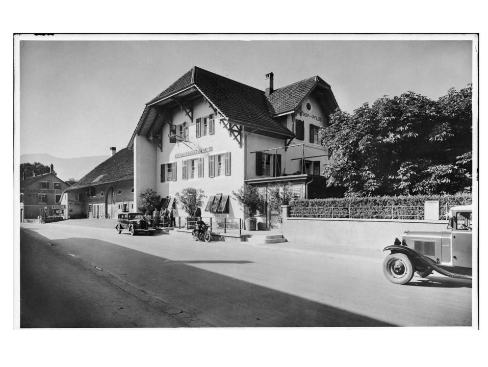  Der verschwundene Gasthof Pflug an der Ecke Biel-Weissensteinstrasse