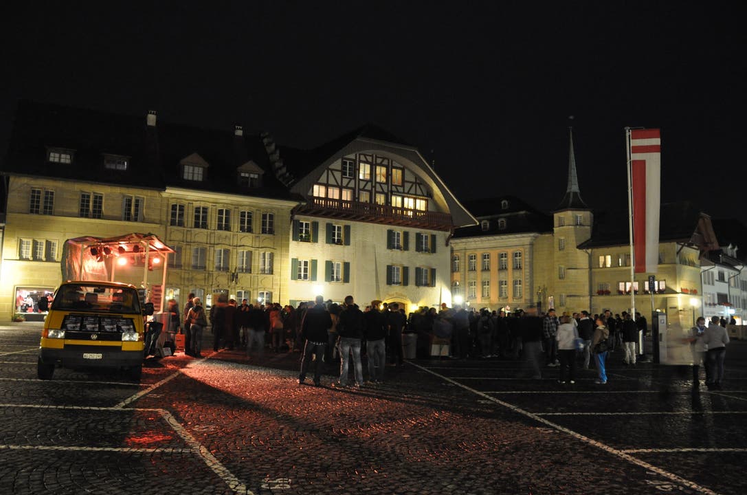 Auf dem Thutplatz in Zofingen begann die Demonstration mit Konzerten