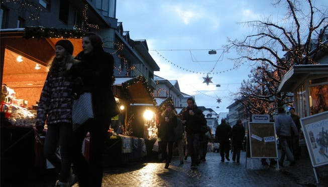 Der Weihnachtsmarkt 2012 wird kaum so aussehen – die Marktgasse soll im neuen Jahr saniert werden.Bruno utz