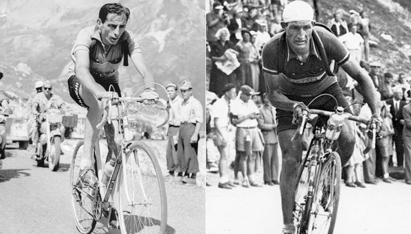 Der Klassiker aus grauer Vorzeit: Fausto Coppi und Gino Bartali.