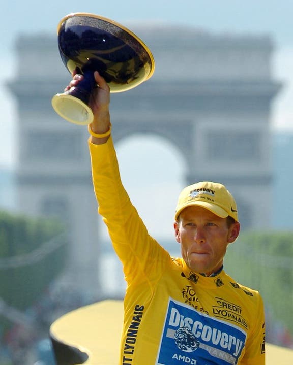 Lance Armstrong bei seinem Sieg bei der Tour der France im Jahr 2005.