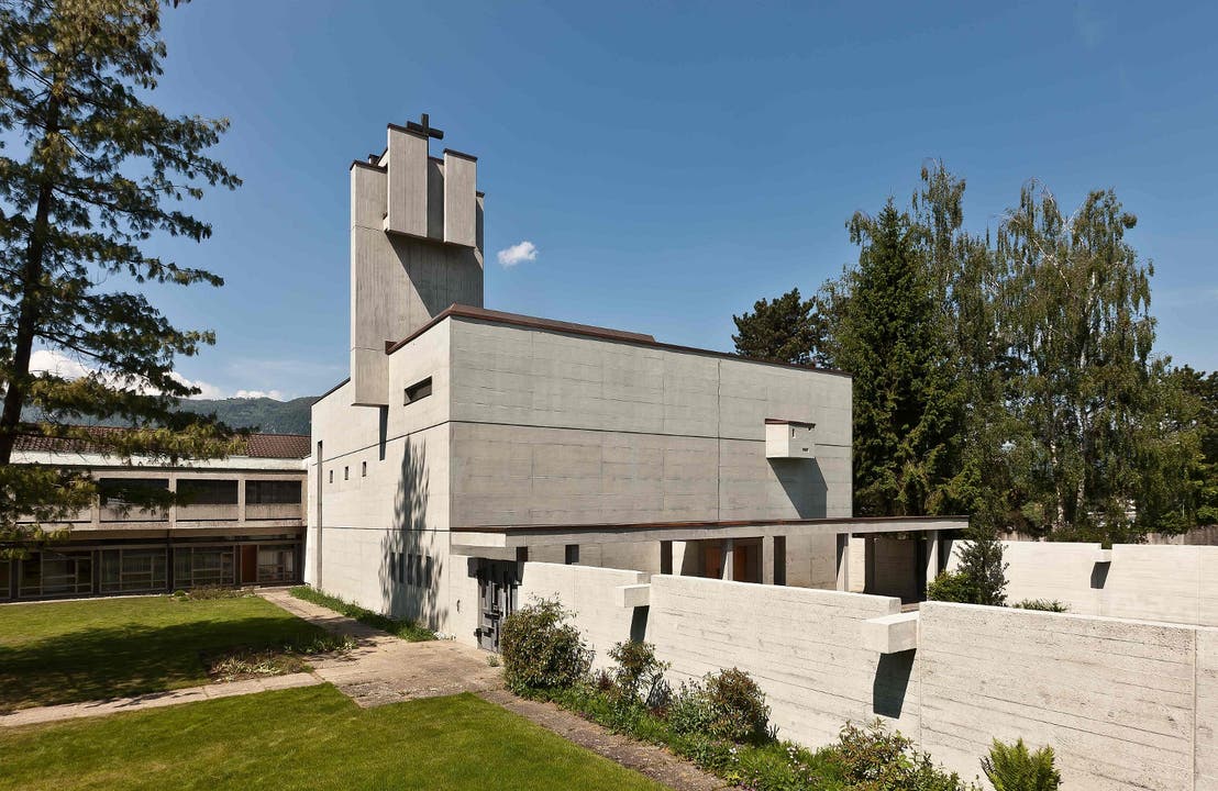  Kloster St. Josef, Solothurn. Blick auf die Klosterkirche nach der Betonrestaurierung von 2010 (Foto: Kantonale Denkmalpflege Solothurn, Guido Schenker)
