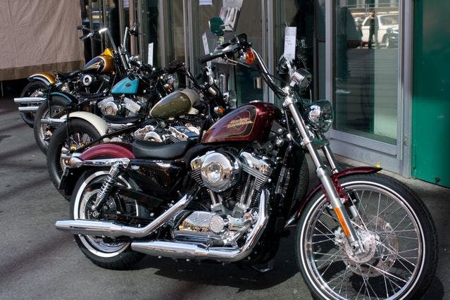 Natürlich fehlten die Motorräder der Marke Harley Davidson nicht