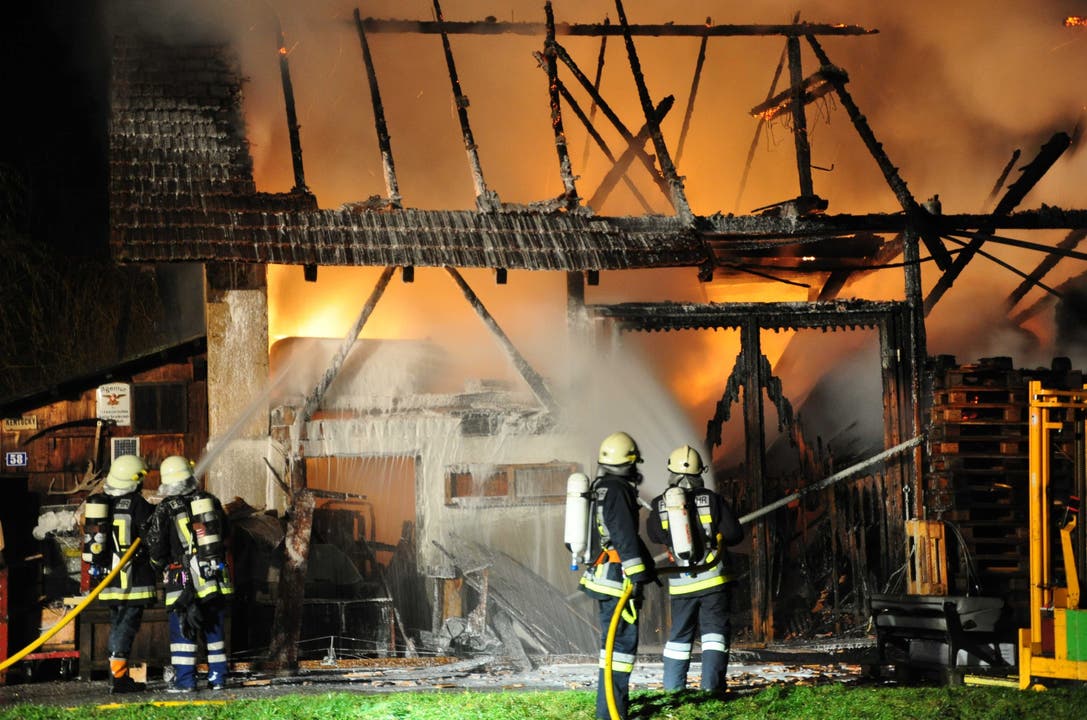 Beinwil SO: Scheune durch Brand komplett zerstört