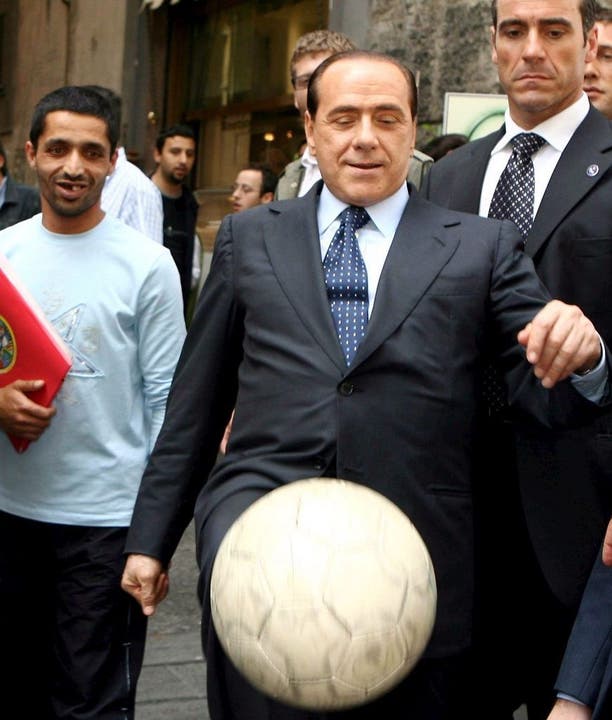 Berlusconi, der Fussball-Fan