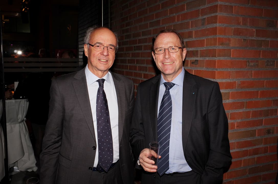  Der ehemalige Grossrat Rudolf Hug mit FDP-Regierungsrat Peter C. Beyeler