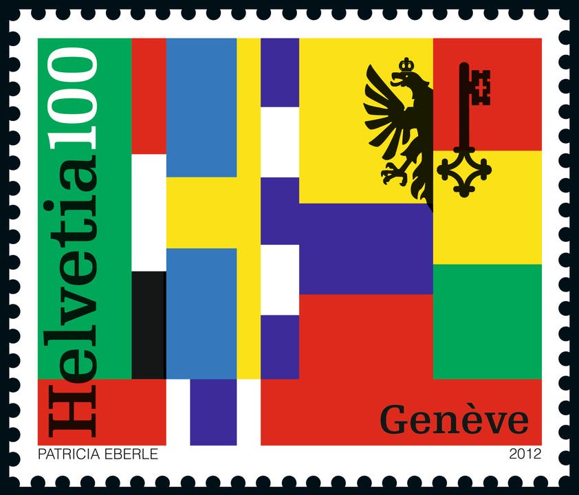 Neue Briefmarke der Stadt Genf von Patricia Eberle