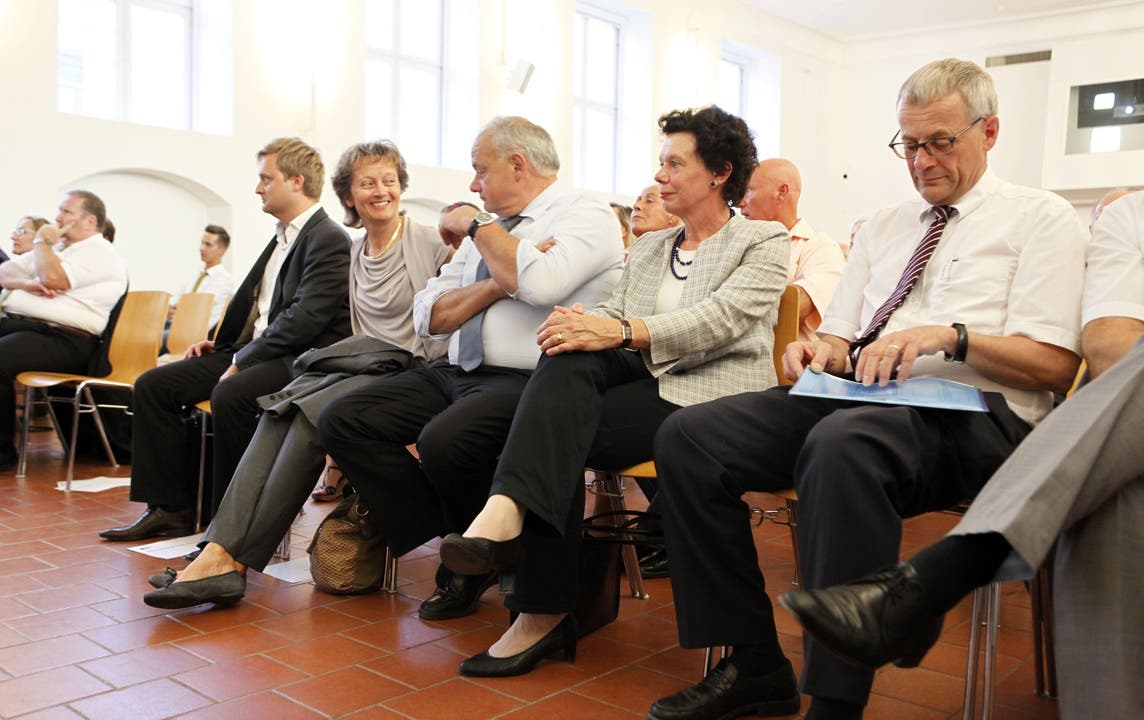 Regierungsräte Christian Wanner (FDP) und Esther Gassler (FDP) mit Kantonsrat Kurt Fluri (FDP)